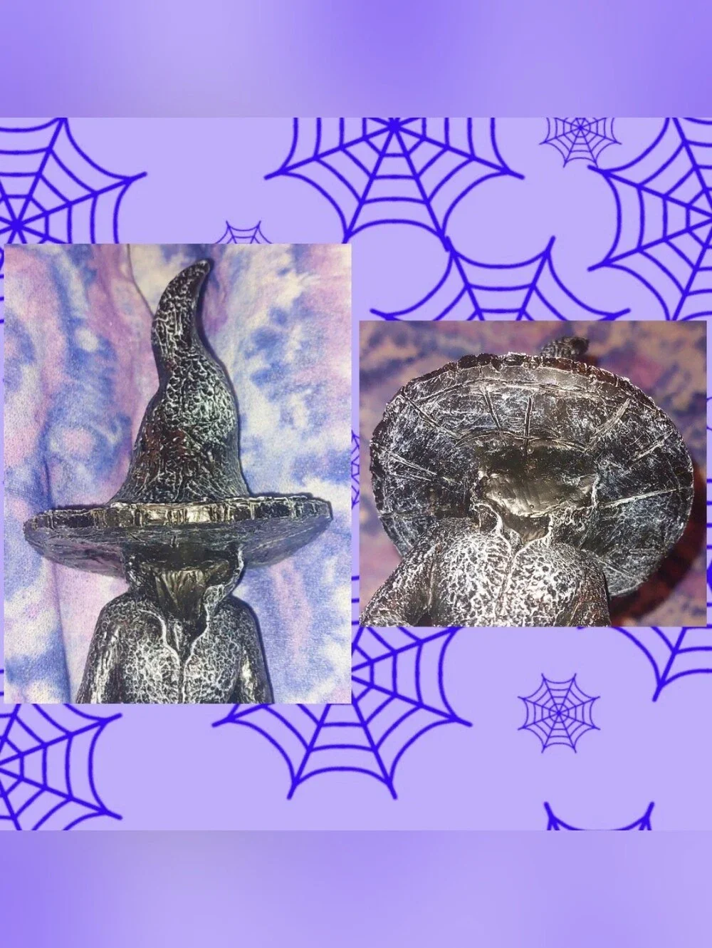Unknown brand Black & Gray Witch Figurine Resin Statue 12